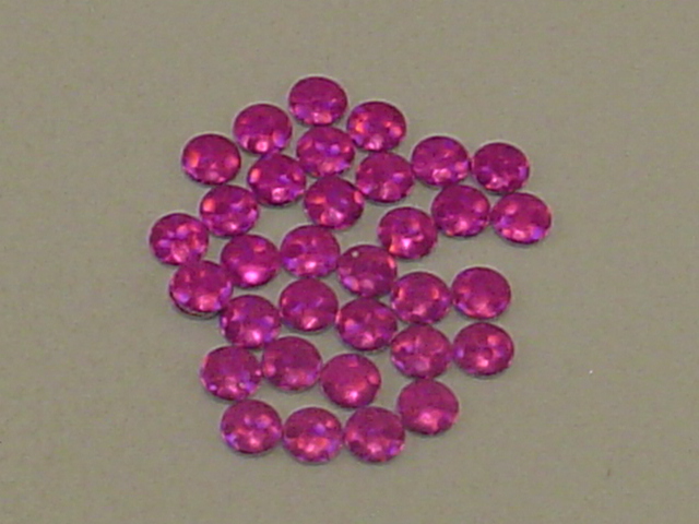 1 Gross 3mm FUCHSIA HOLO ROUND NAILHEAD HOTFIX